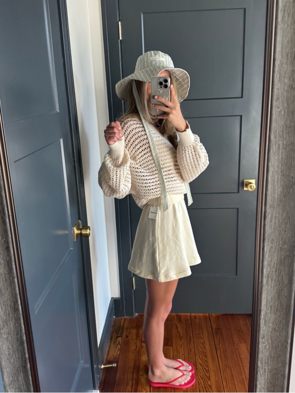 Free People Knit Cream Skirt - Picture 2 of 8